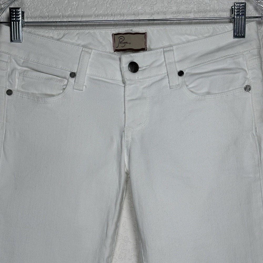 Paige Roxie Crop Jeans Women's‎ White Slim Stretch Made in USA Denim 26
